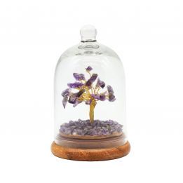 Árbol Felicidad Campana Cristal AMATISTA 12cm